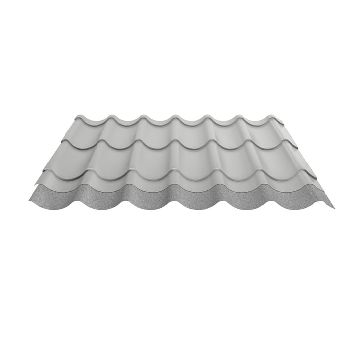 Dakpanplaat 2/1060 | Anti-Drup 1000 g/m² | Staal 0,50 mm | 25 µm Polyester | 9006 - Zilver-Metallic #5