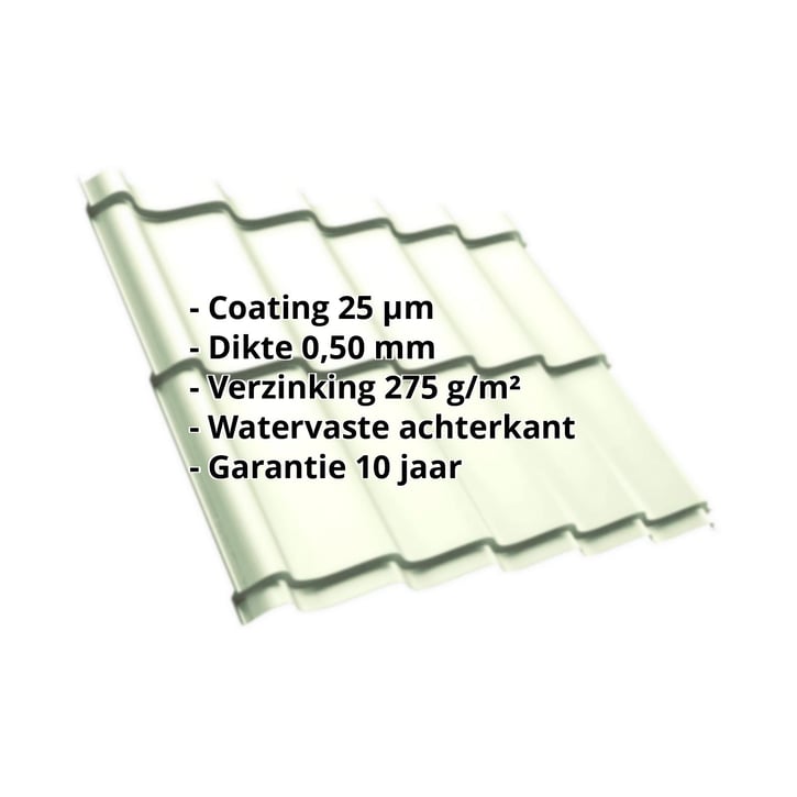 Dakpanplaat Szafir 350/15 | Staal 0,50 mm | 25 µm Polyester | 9002 - Grijswit #2