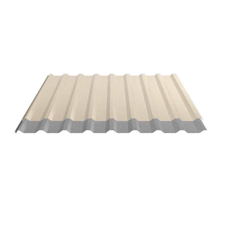 Damwandplaat 20/1100 | Dak | Anti-Drup 1000 g/m² | Staal 0,63 mm | 25 µm Polyester | 1015 - Licht ivoorkleurig #5