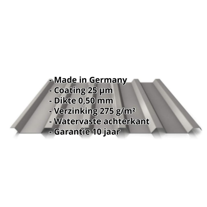 Damwandplaat 35/207 | Dak | Staal 0,50 mm | 25 µm Polyester | 9007 - Grijs aluminiumkleurig #2