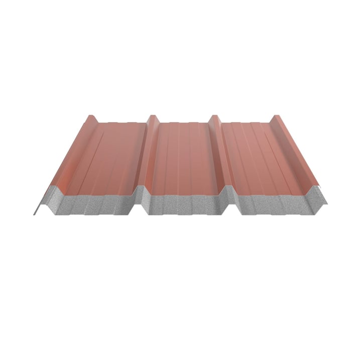 Damwandplaat 45/333 | Dak | Anti-Drup 1000 g/m² | Staal 0,50 mm | 25 µm Polyester | 8004 - Koperbruin #5