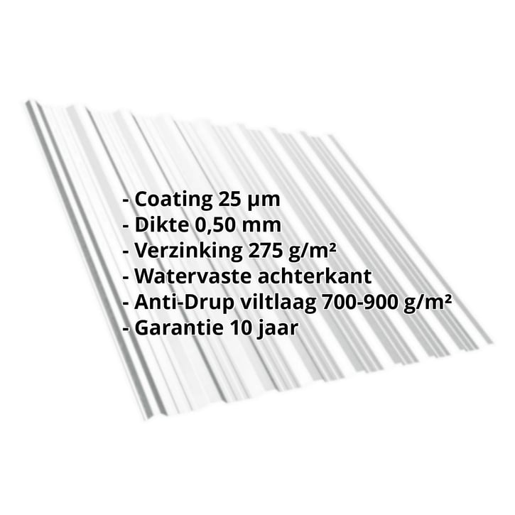 Damwandplaat T18DR | Dak | Anti-Drup 700 g/m² | Staal 0,50 mm | 25 µm Polyester | 7035 - Lichtgrijs #2