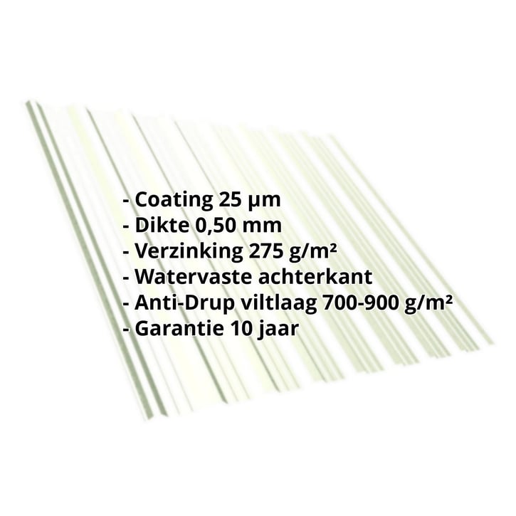 Damwandplaat T18DR | Dak | Anti-Drup 700 g/m² | Staal 0,50 mm | 25 µm Polyester | 9002 - Grijswit #2