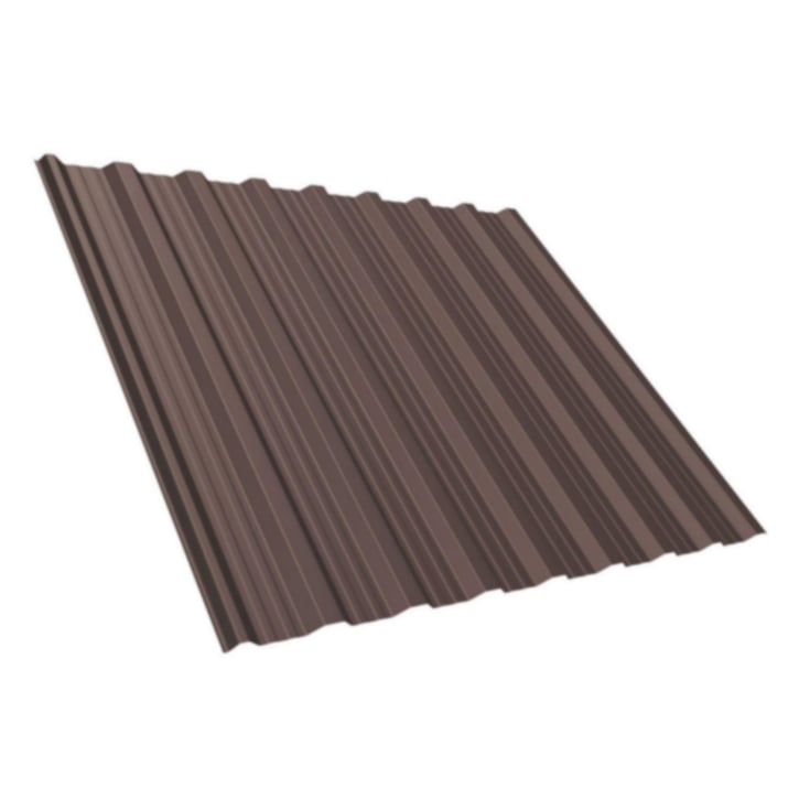Damwandplaat T18DR | Dak | Anti-Drup 700 g/m² | Staal 0,75 mm | 25 µm Polyester | 8017 - Chocoladebruin #2