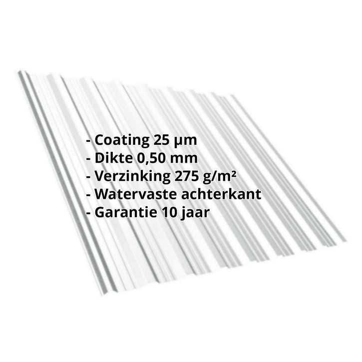 Damwandplaat T18DR | Dak | Staal 0,50 mm | 25 µm Polyester | 7035 - Lichtgrijs #2