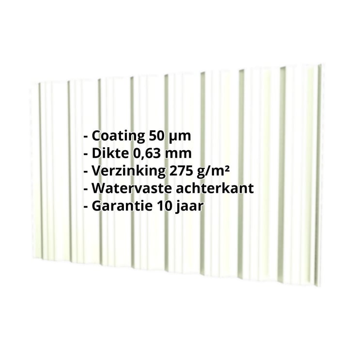 Damwandplaat T18DR | Gevel | Staal 0,63 mm | 50 µm PURLAK® | 9002 - Grijswit #2