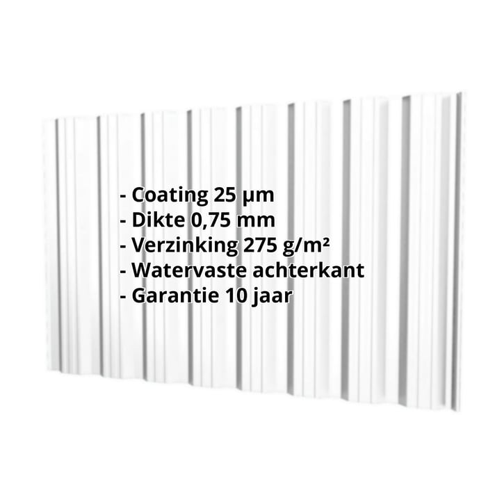 Damwandplaat T18DR | Gevel | Staal 0,75 mm | 25 µm Polyester | 7035 - Lichtgrijs #2