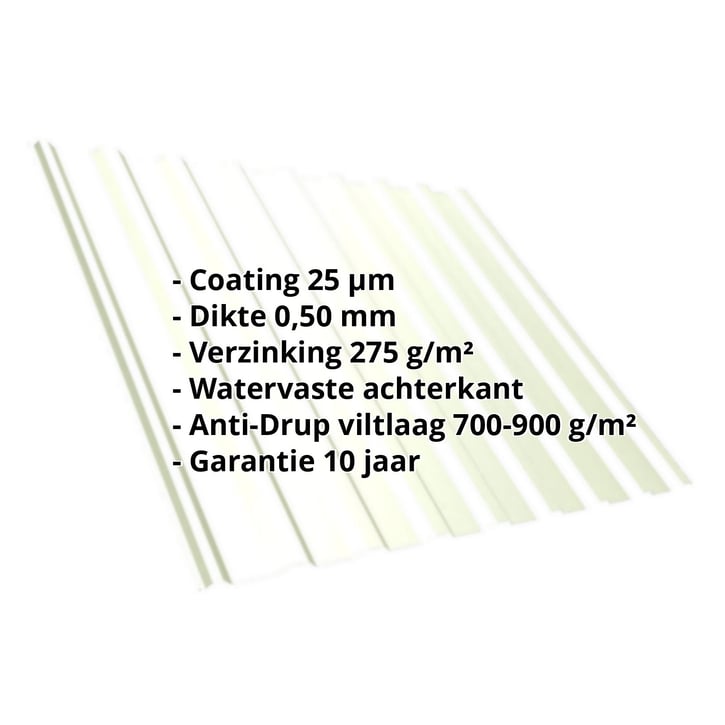 Damwandplaat T20M | Dak | Anti-Drup 700 g/m² | Staal 0,50 mm | 25 µm Polyester | 9002 - Grijswit #2