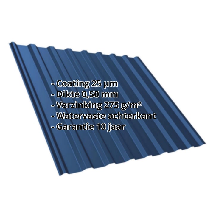 Damwandplaat T20M | Dak | Staal 0,50 mm | 25 µm Polyester | 5010 - Gentiaanblauw #2