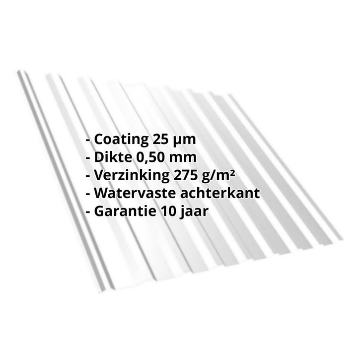 Damwandplaat T20M | Dak | Staal 0,50 mm | 25 µm Polyester | 7035 - Lichtgrijs #2