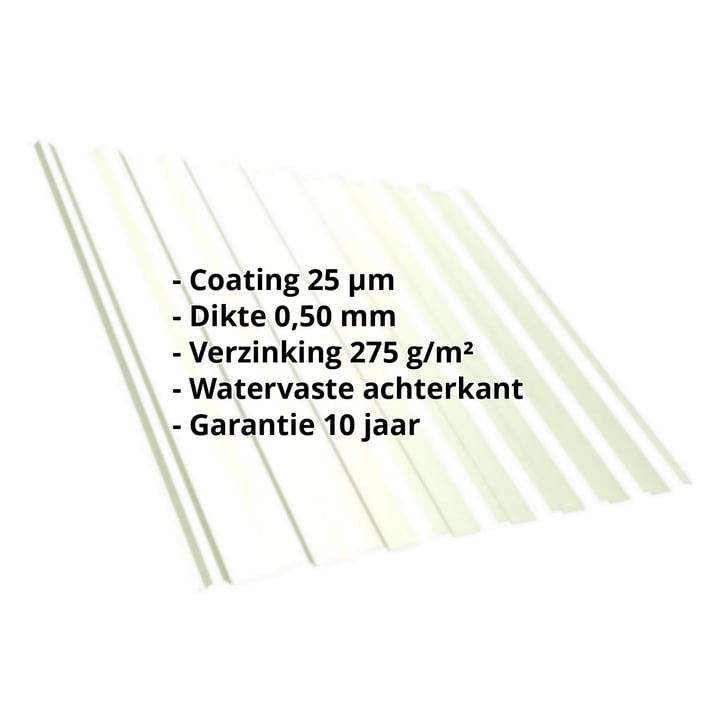 Damwandplaat T20M | Dak | Staal 0,50 mm | 25 µm Polyester | 9002 - Grijswit #2