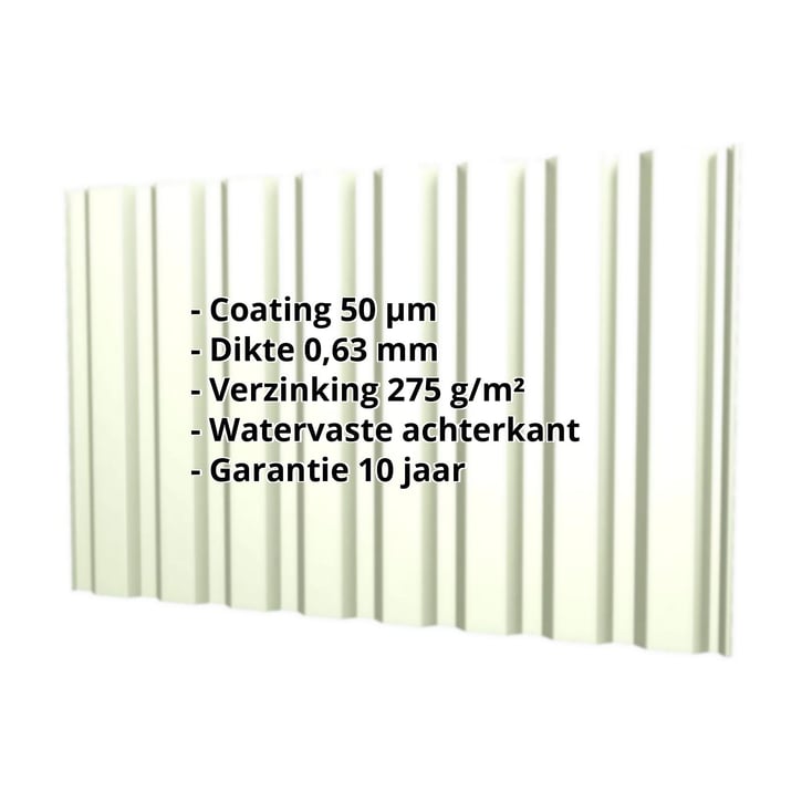 Damwandplaat T20M | Gevel | Staal 0,63 mm | 50 µm PURLAK® | 9002 - Grijswit #2