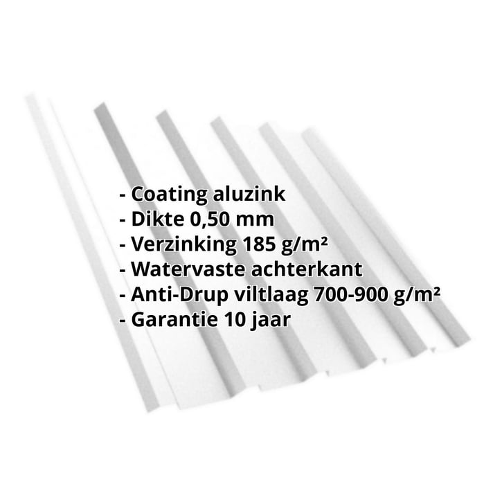 Damwandplaat T35/207M | Dak | Anti-Drup 700 g/m² | Staal 0,50 mm | Aluzink | Zilvergrijs #2