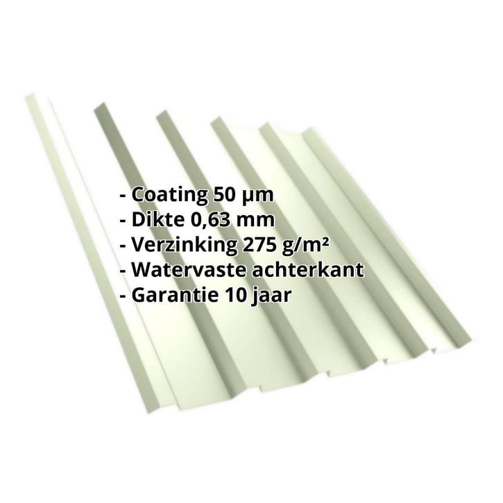 Damwandplaat T35/207M | Dak | Staal 0,63 mm | 50 µm PURLAK® | 9002 - Grijswit #2