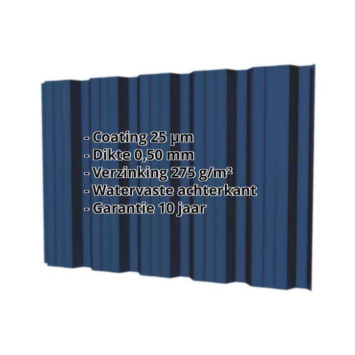 Damwandplaat T35DR | Gevel | Staal 0,50 mm | 25 µm Polyester | 5010 - Gentiaanblauw #2