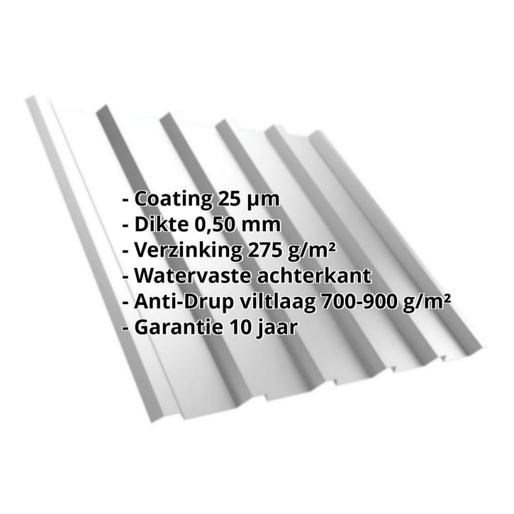 Damwandplaat T35M | Dak | Anti-Drup 700 g/m² | Staal 0,50 mm | 25 µm Polyester | 7035 - Lichtgrijs #2