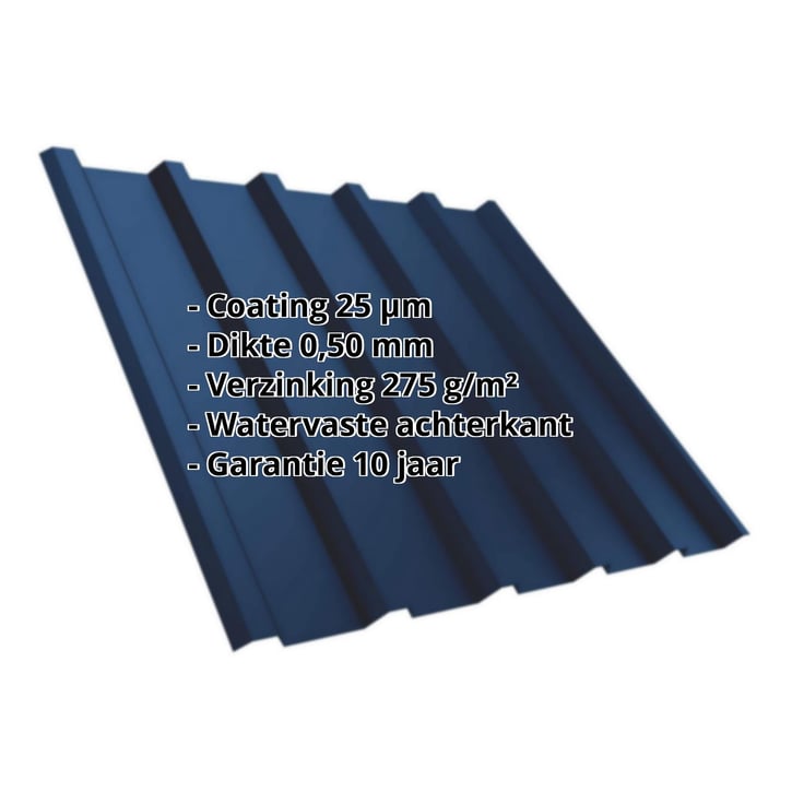 Damwandplaat T35M | Dak | Staal 0,50 mm | 25 µm Polyester | 5010 - Gentiaanblauw #2