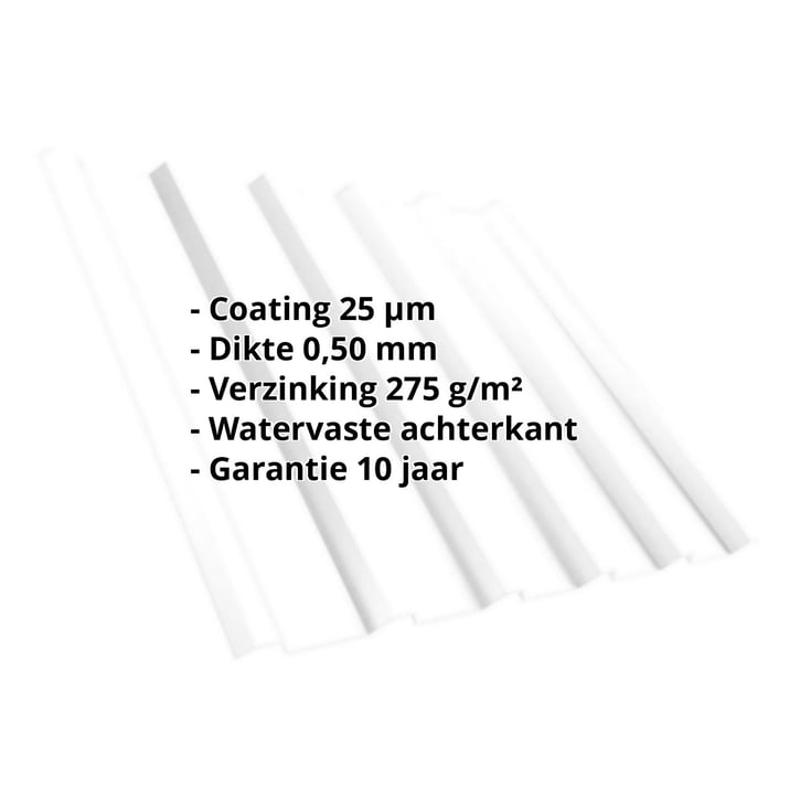 Damwandplaat T35M | Dak | Staal 0,50 mm | 25 µm Polyester | 9010 - Zuiverwit #2