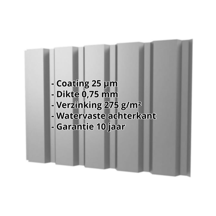 Damwandplaat T35M | Gevel | Staal 0,75 mm | 25 µm Polyester | 9006 - Zilver-Metallic #2