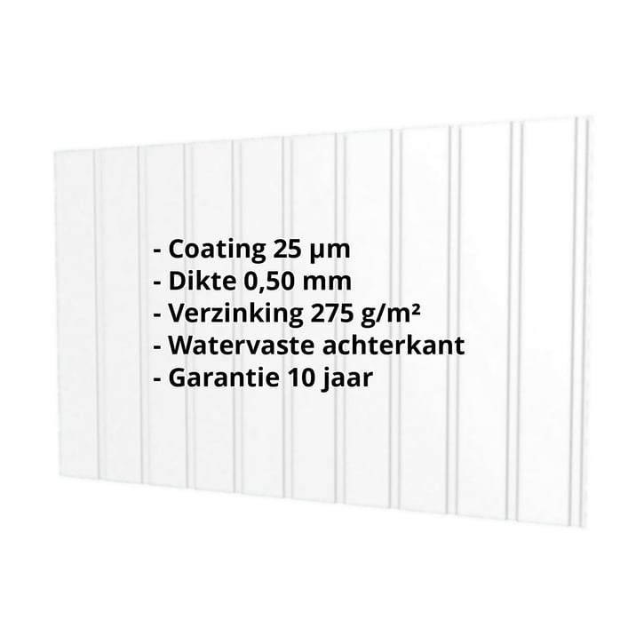 Damwandplaat T7M | Gevel | Staal 0,50 mm | 25 µm Polyester | 7035 - Lichtgrijs #2