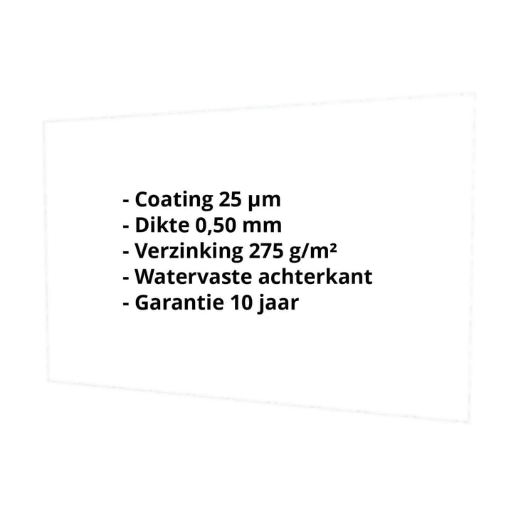 Damwandplaat T7M | Gevel | Staal 0,50 mm | 25 µm Polyester | 9010 - Zuiverwit #2