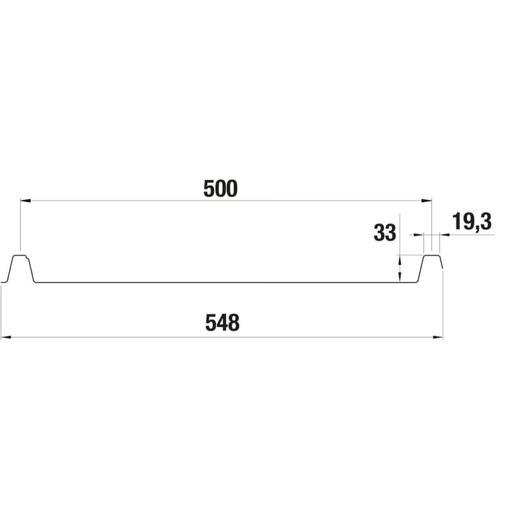 Felsplaat 33/500-LE | Dak | Anti-Drup 700 g/m² | Staal 0,50 mm | 25 µm Polyester | 8014 - Sepiabruin #7