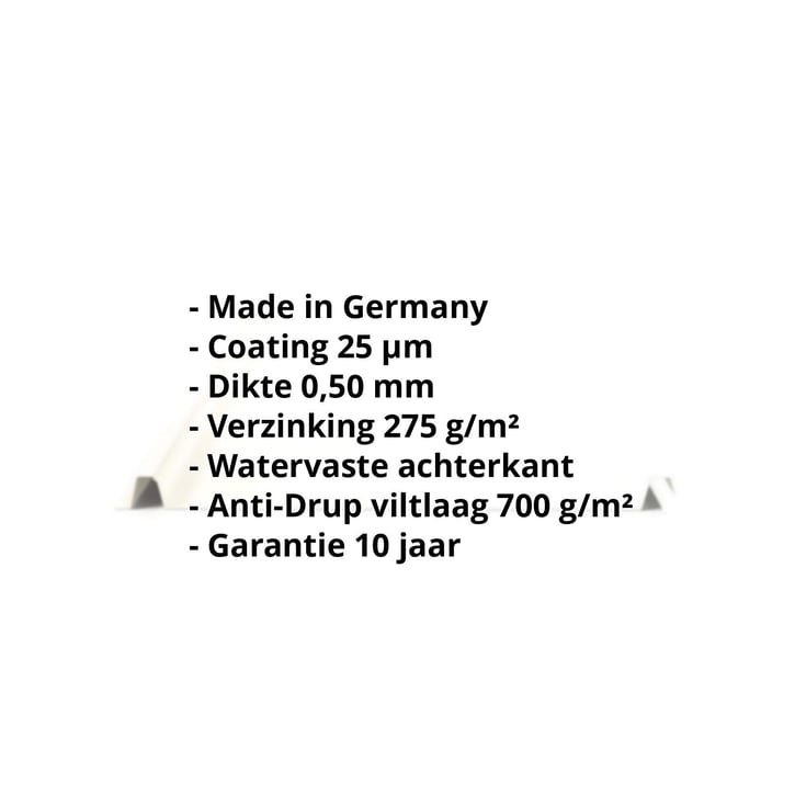 Felsplaat 33/500-LE | Dak | Anti-Drup 700 g/m² | Staal 0,50 mm | 25 µm Polyester | 9010 - Zuiverwit #2