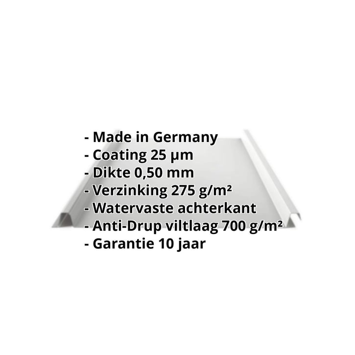 Felsplaat 33/500-LE | Dak | Anti-Drup 1000 g/m² | Staal 0,50 mm | 25 µm Polyester | 9006 - Zilver-Metallic #2