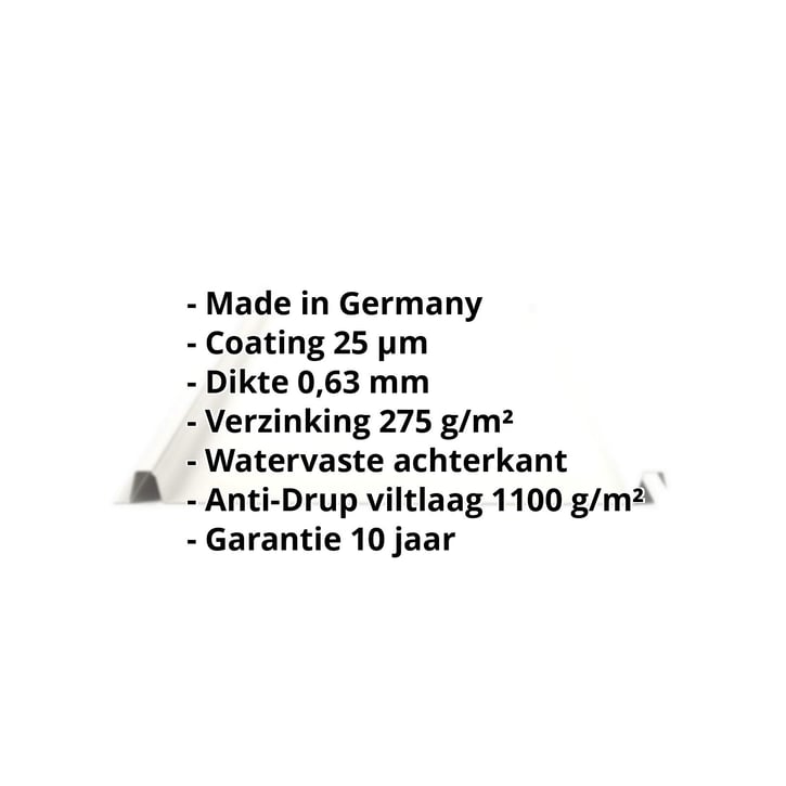 Felsplaat 33/500-LE | Dak | Anti-Drup 1000 g/m² | Staal 0,63 mm | 25 µm Polyester | 9002 - Grijswit #2