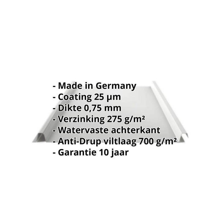 Felsplaat 33/500-LE | Dak | Anti-Drup 700 g/m² | Staal 0,75 mm | 25 µm Polyester | 9006 - Zilver-Metallic #2