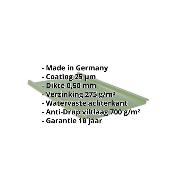 Felsplaat 33/500-LE | Dak | Anti-Drup 700 g/m² | Staal 0,50 mm | 25 µm Polyester | 6011 - Resedagroen #2