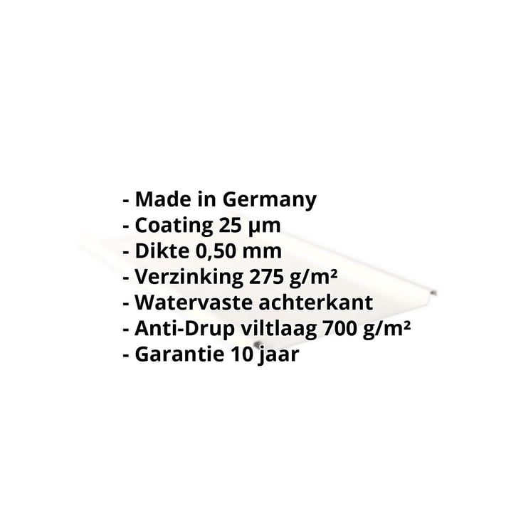 Felsplaat 33/500-LE | Dak | Anti-Drup 700 g/m² | Staal 0,50 mm | 25 µm Polyester | 9010 - Zuiverwit #2