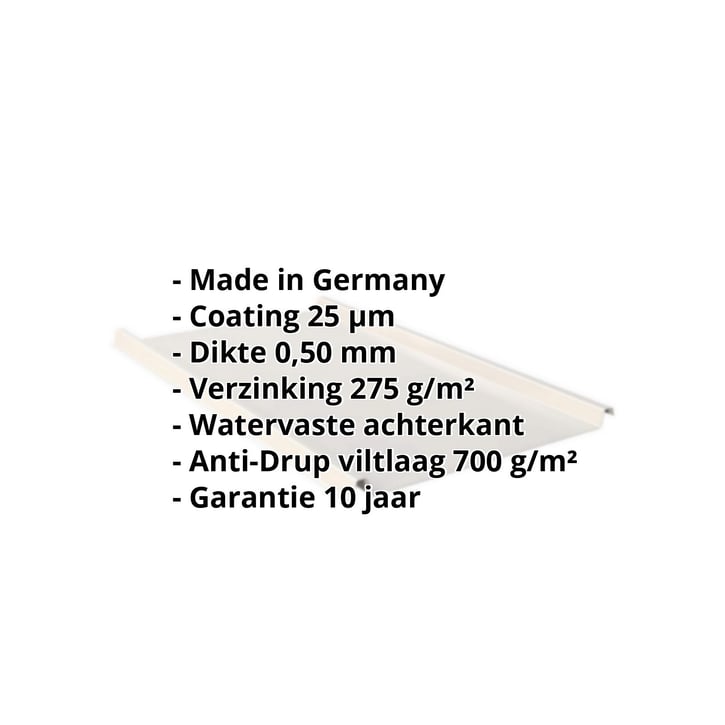 Felsplaat 33/500-LE | Dak | Anti-Drup 700 g/m² | Staal 0,50 mm | 25 µm Polyester | 9002 - Grijswit #2