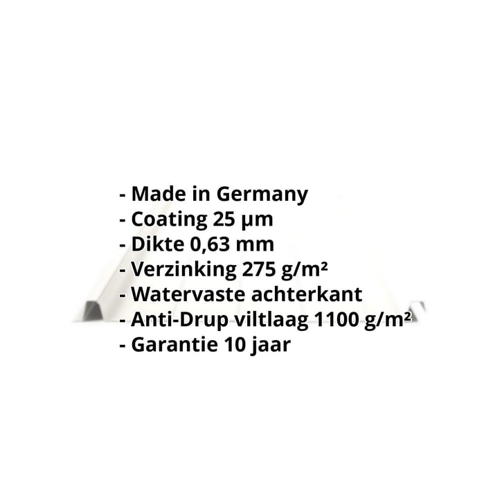 Felsplaat 33/500-LR | Dak | Anti-Drup 1000 g/m² | Staal 0,63 mm | 25 µm Polyester | 9002 - Grijswit #2