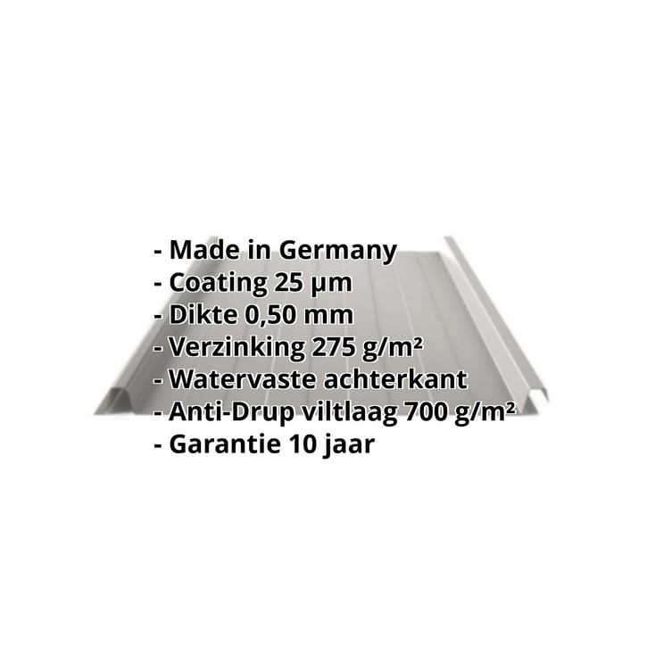 Felsplaat 33/500-LR | Dak | Anti-Drup 700 g/m² | Staal 0,50 mm | 25 µm Polyester | 9007 - Grijs aluminiumkleurig #2