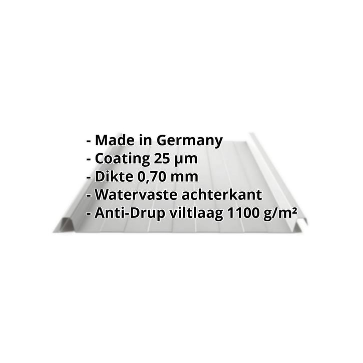 Felsplaat 33/500-LR | Dak | Anti-Drup 700 g/m² | Aluminium 0,70 mm | 25 µm Polyester | 9006 - Zilver-Metallic #2