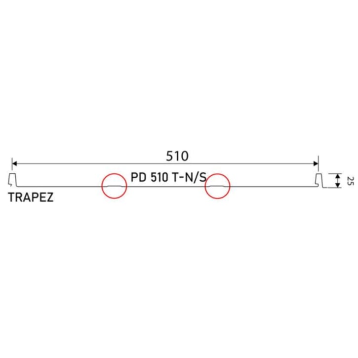 Felsplaat PD-510-S | Damwand | Anti-Drup 700 g/m² | Staal 0,50 mm | 35 µm mattpolyester | 028 - Kersrood #3