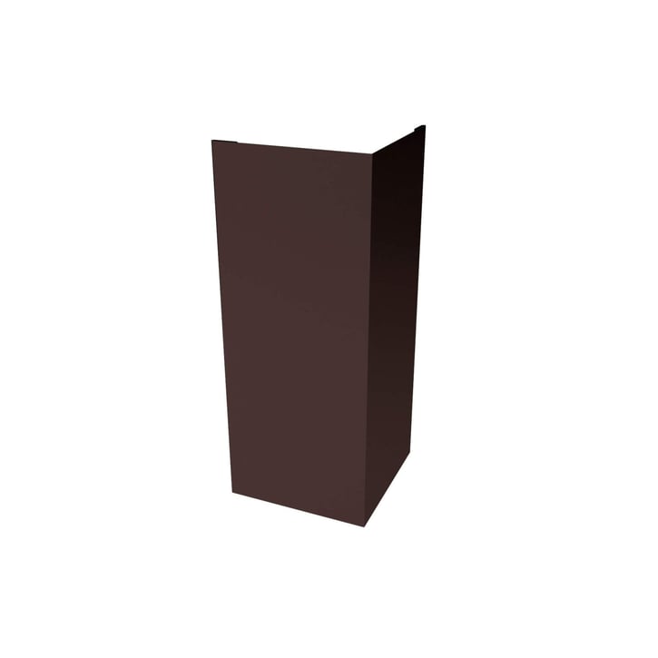 Buitenhoek | 100 x 100 x 2000 mm | Staal 0,50 mm | 35 µm mattpolyester | 8017 - Chocoladebruin #1