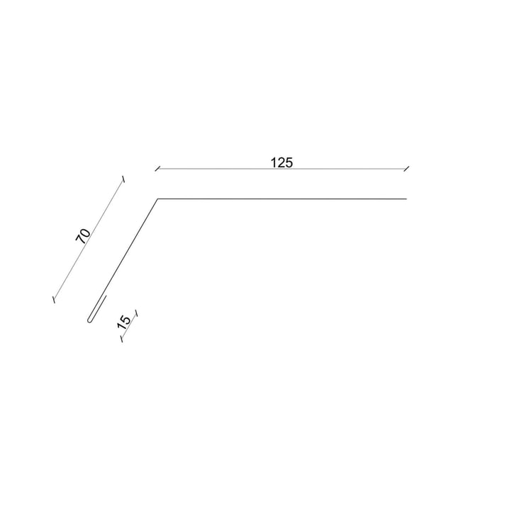 Druiplijst | 125 x 70 x 2000 mm | Staal 0,50 mm | 50 µm PURLAK® | 028 - Kersrood #2