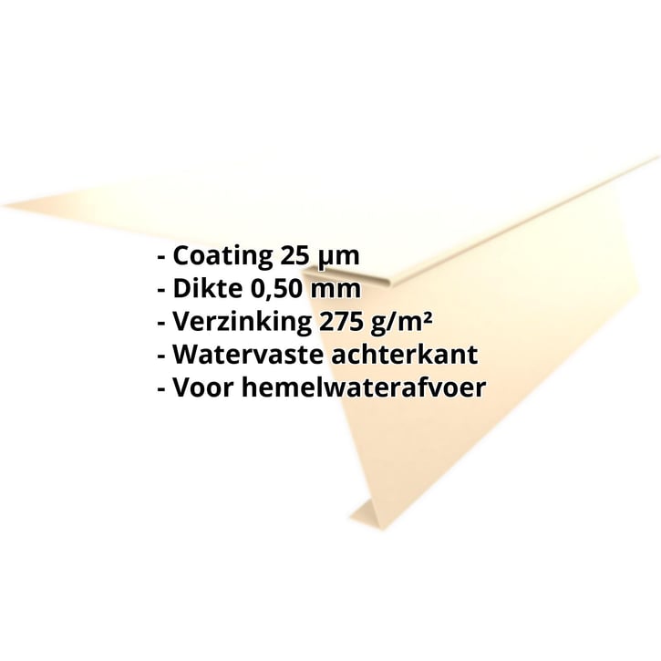 Startprofiel | Voor felsplaat PD-510-S | Staal 0,50 mm | 25 µm Polyester | 1015 - Licht ivoorkleurig #2