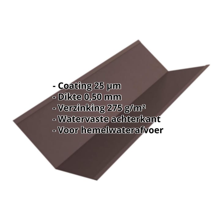 Kilgoot | 195 x 195 mm | Staal 0,50 mm | 25 µm Polyester | 8017 - Chocoladebruin #2