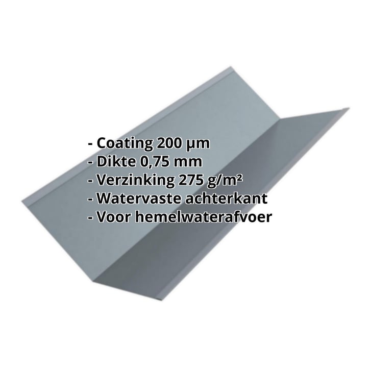 Kilgoot | 195 x 195 x 2000 mm | Staal 0,63 mm | 200 µm HPS Ultra® | 7040 - Venstergrijs #2