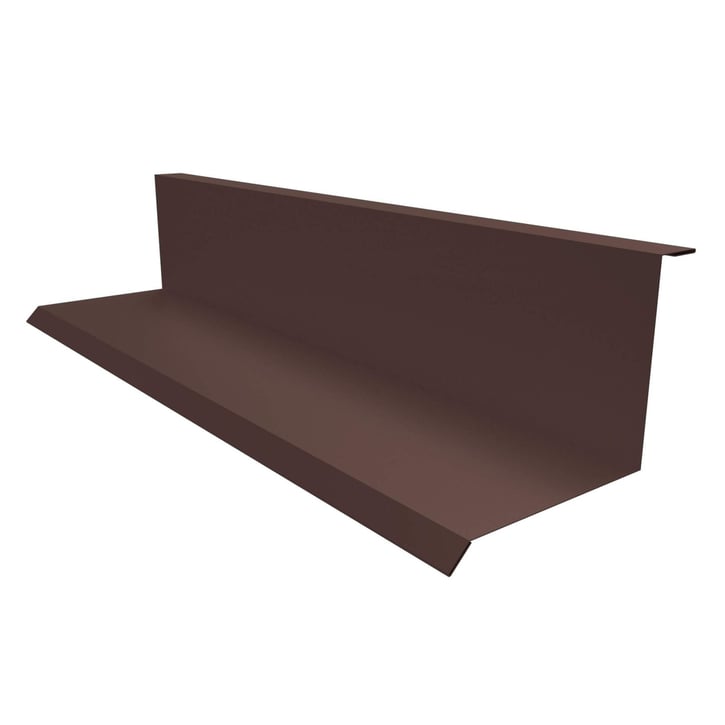 Muuraansluiting | Typ 1 | 100 x 110 x 2000 mm | 90° | Staal 0,75 mm | 25 µm Polyester | 8017 - Chocoladebruin #1