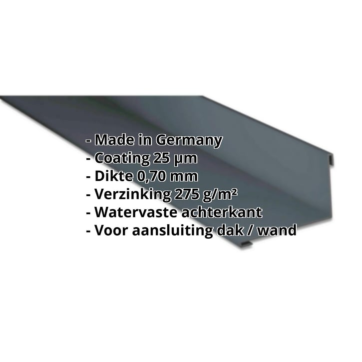 Muuraansluiting | 160 x 115 mm | 95° | Aluminium 0,70 mm | 25 µm Polyester | 7016 - Antracietgrijs #2