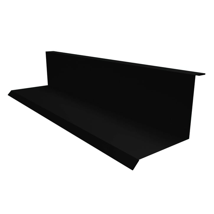 Muuraansluiting | Typ 1 | 100 x 110 x 2000 mm | 90° | Staal 0,50 mm | 50 µm PURMAT® | 033 - Zwart #1