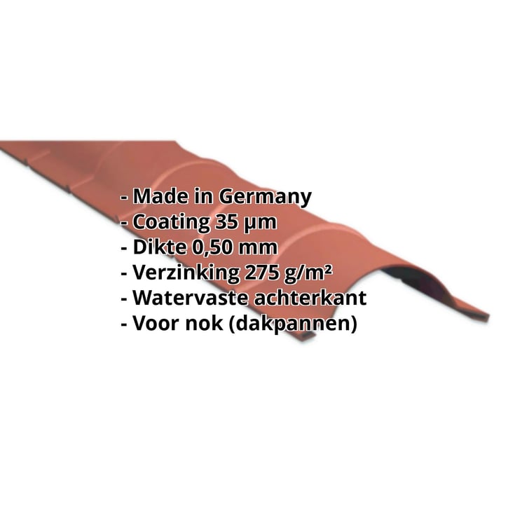 Ronde nok | 1,86 m | Staal 0,50 mm | 35 µm Mattpolyester | 75 - Terracotta #2