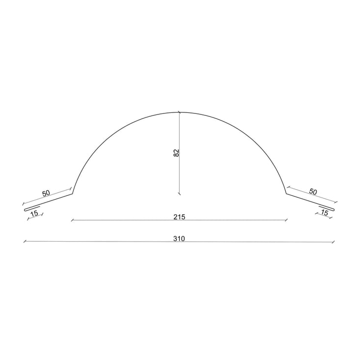 Ronde nok groot | 1,960 m | Staal 0,50 mm | 35 µm mattpolyester | 028 - Kersrood #2