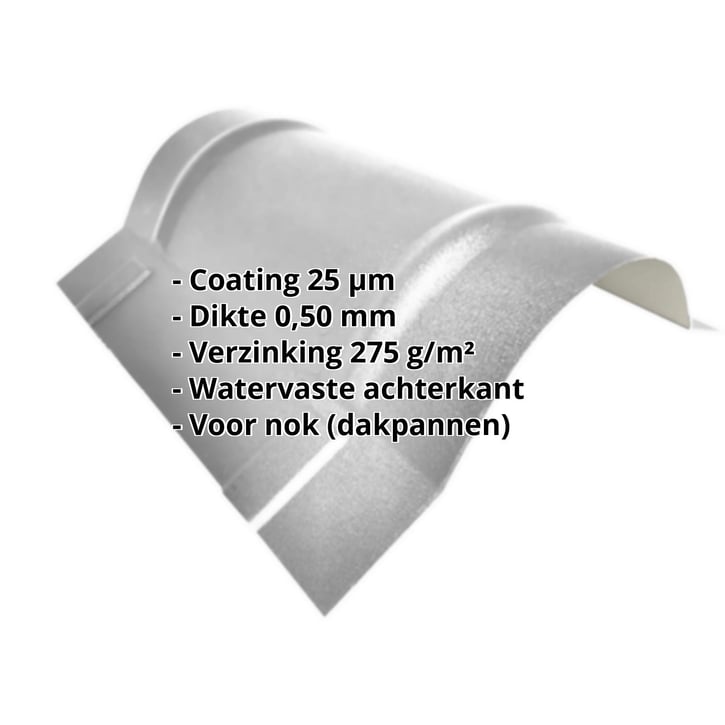 Ronde nok groot | 1,960 m | Staal 0,50 mm | 25 µm Polyester | 9006 - Zilver-Metallic #2