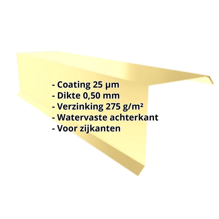 Windveer | 110 x 100 x 2000 mm | Staal 0,50 mm | 25 µm Polyester | 1015 - Licht ivoorkleurig #2