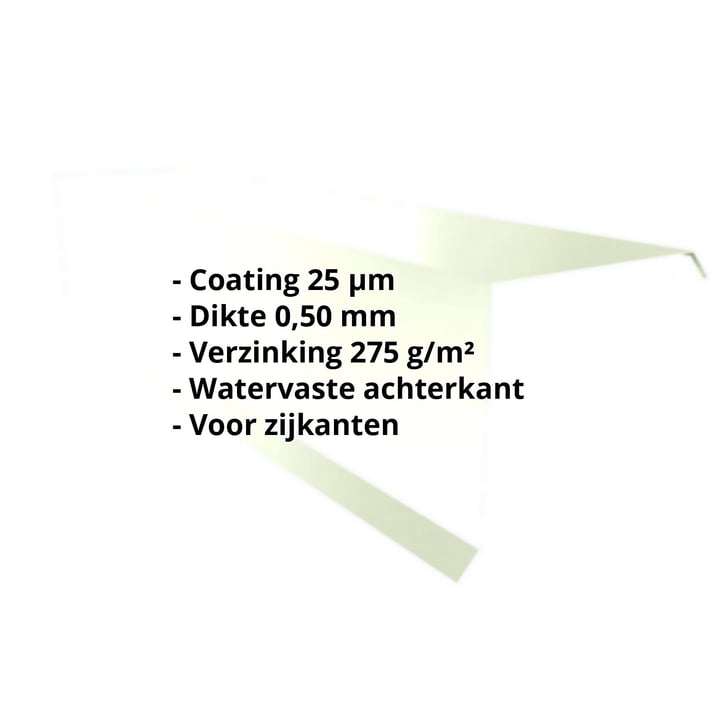 Windveer | 110 x 100 x 2000 mm | Staal 0,50 mm | 25 µm Polyester | 9002 - Grijswit #2